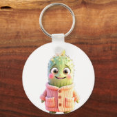 Adorable Cartoon Cactus Character  キーホルダー (裏面)