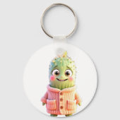 Adorable Cartoon Cactus Character  キーホルダー (裏面)