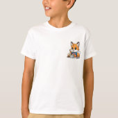 Adorable Cartoon Fox Baker Mixing Cookie Dough Ill Tシャツ (正面)