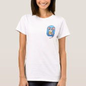 Adorable Cartoon Mouse Holding Yellow Cheese Block Tシャツ (正面)