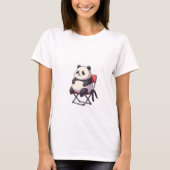 Adorable Cartoon Panda Sitting Tシャツ (正面)