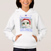Adorable Cat Christmas Tee – Cat-tastic Holidays (正面)