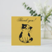 Adorable Cat Fish Design Custom サンキューカード (スタンド正面)