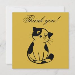 Adorable Cat Fish Design Custom サンキューカード