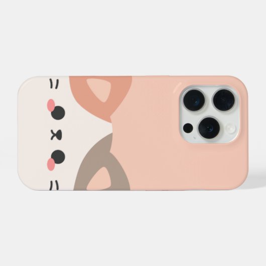Adorable Cat Phone Case – Trendy Animal Lover  iPhoneケース (裏面横)