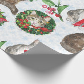 Adorable Cat Wreath ラッピングペーパー (角)
