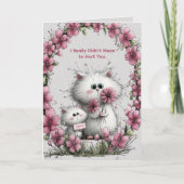 Adorable Cats Apology Greeting Card カード (正面)