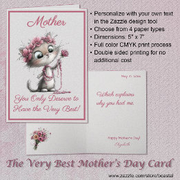 Adorable Cats Best Mother's Day Greeting Card カード