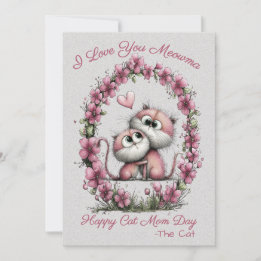 Adorable Cats Cat Mom Greeting Card シーズンカード