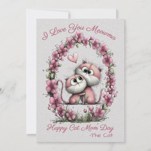 Adorable Cats Cat Mom Greeting Card シーズンカード (正面)