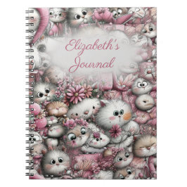 Adorable Cats Collage Spiral Notebook ノートブック