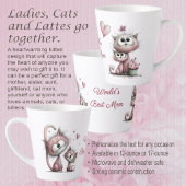 Adorable Cats Illustrations Latte Mug カフェラテマグ