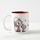 Adorable Cats Illustrations Mug ツートーンマグカップ (左)