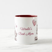 Adorable Cats Illustrations Mug ツートーンマグカップ (中央)