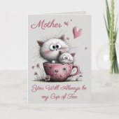 Adorable Cats in a Teacup Greeting Card カード (正面)