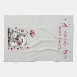 Adorable Cats Meow Kitchen Towel キッチンタオル