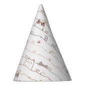 Adorable Cats Peeking Over Hearts  パーティーハット (右)