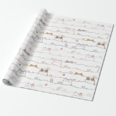 Adorable Cats Peeking Over Hearts  ラッピングペーパー (アンロールド)