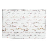 Adorable Cats Peeking Over Hearts  枕カバー (裏面)