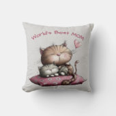 Adorable Cats Throw Pillow クッション (正面)