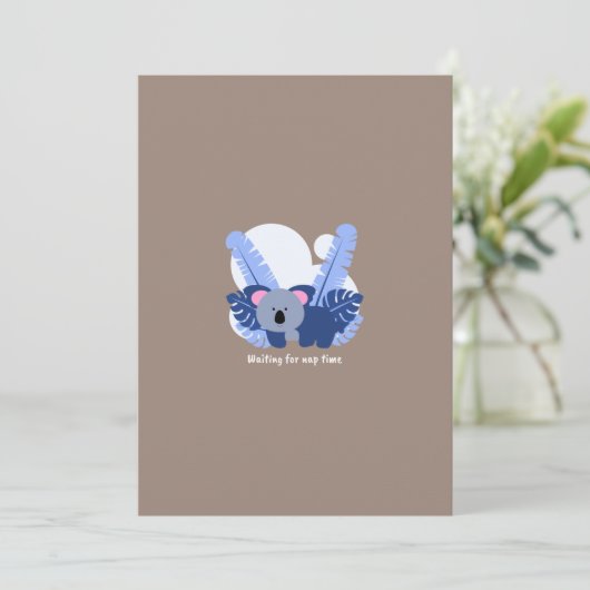 Adorable Character Animal Character Koala Art 招待状 (スタンド正面)