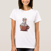 Adorable Chef Mouse Waving from a Marshmallow Tシャツ (正面)