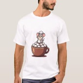 Adorable Chef Mouse Waving from a Marshmallow Tシャツ (正面)