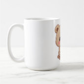 Adorable Chibi Bear with Heart  コーヒーマグカップ (左)