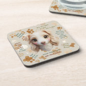 Adorable Chibi Borzoi Puppy Face Coaster コースター (左側)