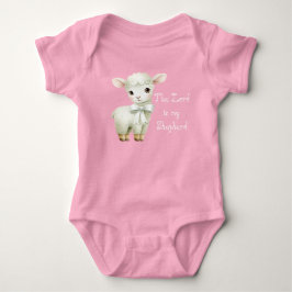 Adorable Christian Lamb Foral Balloon Scripture ベビーボディスーツ