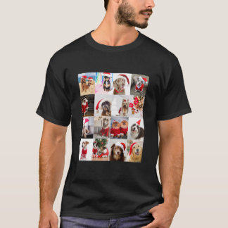 Adorable Christmas Dog Photo Collage Classic T-Shi Tシャツ