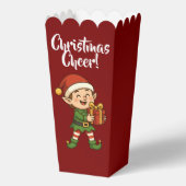 Adorable Christmas Elf with Gift Box フェイバーボックス (裏面)