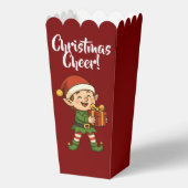 Adorable Christmas Elf with Gift Box フェイバーボックス (正面)