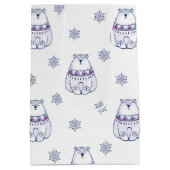 Adorable Christmas Gift Bags with Polar Bears ミディアムペーパーバッグ (裏面)