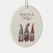 Adorable Christmas Gnomes with Holiday Cheer  セラミックオーナメント (右)