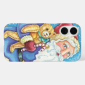 Adorable Christmas, Santa Claus on a Snowball with Case-Mate iPhoneケース (裏面 (横))