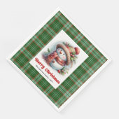 Adorable Christmas Snowman Napkins Editable Custom (コーナー)