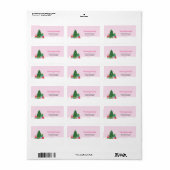 Adorable Christmas Tree and Gifts in Pink ラベル (フルシート)
