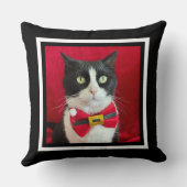 Adorable Christmas Tuxedo Cat クッション (裏面)