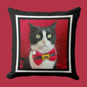 Adorable Christmas Tuxedo Cat クッション