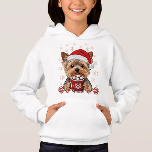 Adorable Christmas Yorkshire Terrier (正面)