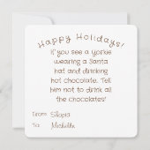 Adorable Christmas Yorkshire Terrier Card (裏面)