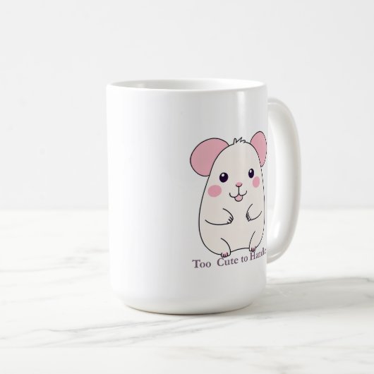 Adorable Chubby Mouse コーヒーマグカップ (正面右)