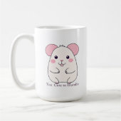Adorable Chubby Mouse コーヒーマグカップ (左)