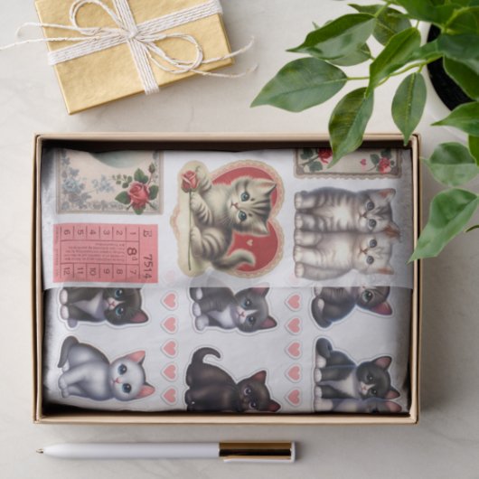 Adorable Collection Cat & Kitten Ephemera 薄葉紙 (ギフト)