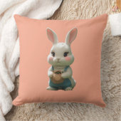 Adorable conejo jardinero クッション (ブランケット)