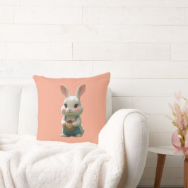Adorable conejo jardinero クッション