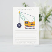 Adorable Crane Construction Tips For Mum's Baby Sh エンクロージャーカード (スタンド正面)