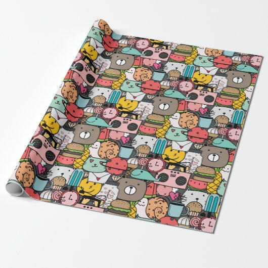 Adorable critters wrapping paper ラッピングペーパー (アンロールド)