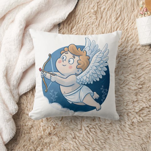 Adorable Cupid Valentine’s Day クッション (ブランケット)
